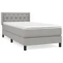 Box spring bed with light gray fabric mattress 80x200 cm by , Beds and slatted bases - Ref: Foro24-3129905, Price: 284,74 €, ...