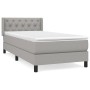 Cama box spring con colchón tela gris claro 80x200 cm de , Camas y somieres - Ref: Foro24-3129905, Precio: 286,88 €, Descuent...