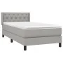 Box spring bed with light gray fabric mattress 80x200 cm by , Beds and slatted bases - Ref: Foro24-3129905, Price: 284,74 €, ...