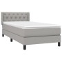 Cama box spring con colchón tela gris claro 80x200 cm de , Camas y somieres - Ref: Foro24-3129905, Precio: 286,88 €, Descuent...
