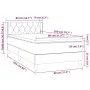 Box spring bed with light gray fabric mattress 80x200 cm by , Beds and slatted bases - Ref: Foro24-3129905, Price: 284,74 €, ...