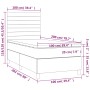 Cama box spring colchón luces LED tela marrón oscuro 100x200cm de , Camas y somieres - Ref: Foro24-3135496, Precio: 347,37 €,...