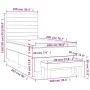 Box spring bed with dark brown fabric mattress 100x200 cm by , Beds and slatted bases - Ref: Foro24-3136656, Price: 394,02 €,...