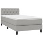 Cama box spring con colchón tela gris claro 80x200 cm de , Camas y somieres - Ref: Foro24-3140249, Precio: 281,74 €, Descuent...