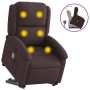 Silla de masaje reclinable de pie de tela marrón oscuro en Sillones | Comprar online en Foru.es