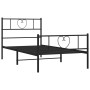 Estructura de cama con cabecero y estribo metal negro 90x190 cm de , Camas y somieres - Ref: Foro24-355473, Precio: 75,23 €, ...