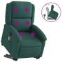 Silla de masaje reclinable de pie de tela verde oscura en Sillones | Comprar online en Foru.es