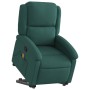 Silla de masaje reclinable de pie de tela verde oscura en Sillones | Comprar online en Foru.es