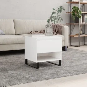 Mesa de centro madera de ingeniería blanco 50x46x50 cm de , Mesas de centro - Ref: Foro24-830924, Precio: 46,10 €, Descuento: %