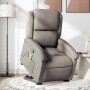 Sillón reclinable de masaje elevable tela gris taupé en Sillones | Comprar online en Foru.es