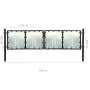 Puerta de valla de jardín negra 300x150 cm de vidaXL, Puertas de jardín - Ref: Foro24-141691, Precio: 358,32 €, Descuento: %
