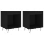 Mesitas de noche 2 uds madera de ingeniería negro 40x35x50 cm de , Mesitas de noche - Ref: Foro24-830719, Precio: 53,76 €, De...