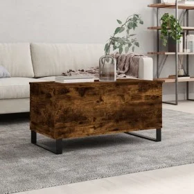 Mesa de centro madera contrachapada roble ahumado 90x44,5x45 cm de , Mesas de centro - Ref: Foro24-830985, Precio: 59,98 €, D...