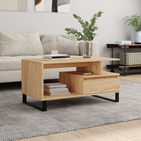 Mesa de centro madera contrachapada roble Sonoma 90x49x45 cm de , Mesas de centro - Ref: Foro24-831031, Precio: 72,06 €, Desc...