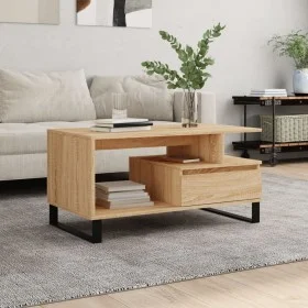 Sonoma oak plywood coffee table 90x49x45 cm by , Coffee table - Ref: Foro24-831031, Price: 70,03 €, Discount: %