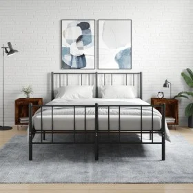 Mesitas noche 2 uds madera ingeniería roble ahumado 40x35x50 cm de , Mesitas de noche - Ref: Foro24-830727, Precio: 44,73 €, ...