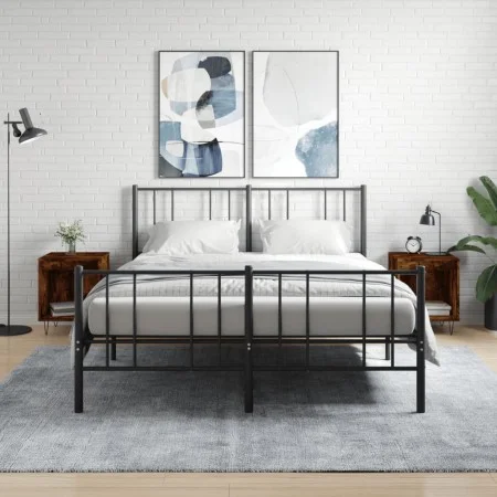 Mesitas noche 2 uds madera ingeniería roble ahumado 40x35x50 cm de , Mesitas de noche - Ref: Foro24-830727, Precio: 44,73 €, ...