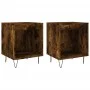 Mesitas noche 2 uds madera ingeniería roble ahumado 40x35x50 cm de , Mesitas de noche - Ref: Foro24-830727, Precio: 44,73 €, ...