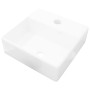 Lavabo de cerámica cuadrado orificio de grifo y desagüe blanco de vidaXL, Lavabos - Ref: Foro24-141940, Precio: 60,90 €, Desc...
