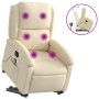 Silla de masaje reclinable de pie de tela color crema en Sillones | Comprar online en Foru.es