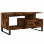 Mesa de centro madera contrachapada roble ahumado 90x49x45 cm de , Mesas de centro - Ref: Foro24-831033, Precio: 63,28 €, Des...