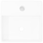 Lavabo de cerámica cuadrado orificio de grifo y desagüe blanco de vidaXL, Lavabos - Ref: Foro24-141940, Precio: 60,90 €, Desc...