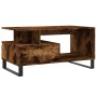 Mesa de centro madera contrachapada roble ahumado 90x49x45 cm de , Mesas de centro - Ref: Foro24-831033, Precio: 63,28 €, Des...