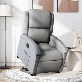 Sillón eléctrico reclinable elevable de tela gris claro en Sillones | Comprar online en Foru.es