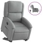 Sillón eléctrico reclinable elevable de tela gris claro en Sillones | Comprar online en Foru.es