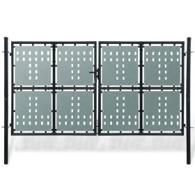 Black garden fence gate 300x225 cm by vidaXL, garden gates - Ref: Foro24-141694, Price: 571,60 €, Discount: %