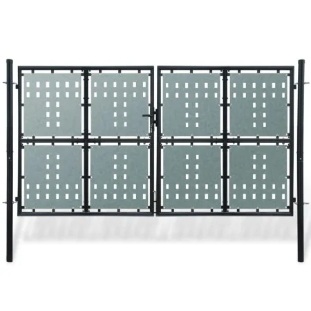 Puerta de valla de jardín negra 300x225 cm de vidaXL, Puertas de jardín - Ref: Foro24-141694, Precio: 571,60 €, Descuento: %