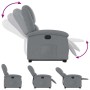Sillón eléctrico reclinable elevable de tela gris claro en Sillones | Comprar online en Foru.es