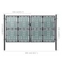 Puerta de valla de jardín negra 300x225 cm de vidaXL, Puertas de jardín - Ref: Foro24-141694, Precio: 580,35 €, Descuento: %