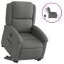 Sillón eléctrico reclinable elevable de tela gris oscuro en Sillones | Comprar online en Foru.es