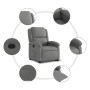 Sillón eléctrico reclinable elevable de tela gris oscuro en Sillones | Comprar online en Foru.es