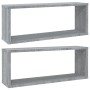 Estantes cúbicos de pared 2 uds madera gris Sonoma 60x15x23 cm de , Estantes y estanterías - Ref: Foro24-815927, Precio: 28,8...