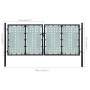 Puerta de valla de jardín negra 300x175 cm de vidaXL, Puertas de jardín - Ref: Foro24-141692, Precio: 533,11 €, Descuento: %