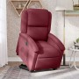 Sillón eléctrico reclinable elevable de tela rojo tinto en Sillones | Comprar online en Foru.es