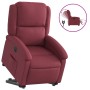 Sillón eléctrico reclinable elevable de tela rojo tinto en Sillones | Comprar online en Foru.es