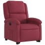Sillón eléctrico reclinable elevable de tela rojo tinto en Sillones | Comprar online en Foru.es