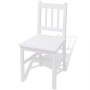 Set de Comedor Siete Piezas Madera de Pino Blanco de vidaXL, muebles para cocinas y comedores - Ref: Foro24-242959, Precio: 3...