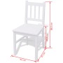 Set de Comedor Siete Piezas Madera de Pino Blanco de vidaXL, muebles para cocinas y comedores - Ref: Foro24-242959, Precio: 3...