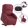 Sillón eléctrico reclinable elevable de tela rojo tinto en Sillones | Comprar online en Foru.es