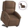 Sillón eléctrico reclinable elevable de tela marrón en Sillones | Comprar online en Foru.es