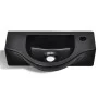 Lavabo de cerámica con orificio de grifo/desagüe negro de vidaXL, Lavabos - Ref: Foro24-141931, Precio: 78,53 €, Descuento: %