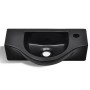 Lavabo de cerámica con orificio de grifo/desagüe negro de vidaXL, Lavabos - Ref: Foro24-141931, Precio: 80,04 €, Descuento: %