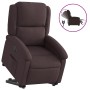 Sillón eléctrico reclinable elevable de tela marrón oscuro en Sillones | Comprar online en Foru.es