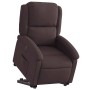 Sillón eléctrico reclinable elevable de tela marrón oscuro en Sillones | Comprar online en Foru.es