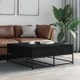 Mesa de centro madera de ingeniería negro 100x99x40 cm de , Mesas de centro - Ref: Foro24-835294, Precio: 86,18 €, Descuento: %