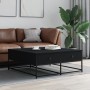 Mesa de centro madera de ingeniería negro 100x99x40 cm de , Mesas de centro - Ref: Foro24-835294, Precio: 87,31 €, Descuento: %